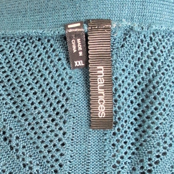 Maurices Teal Open Front Women's Sweater. XXL. Excellent Condition. - Picture 4 of 7